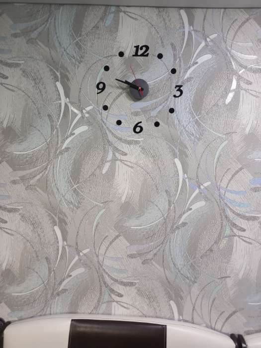 Фотография покупателя товара Часы-наклейка, серия: DIY, плавный ход, d-40 см, черные - Фото 1