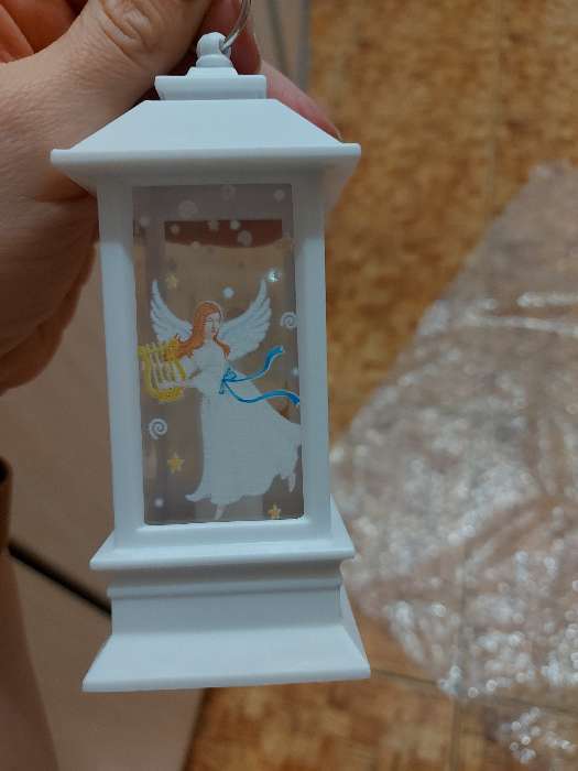 Фотография покупателя товара Светодиодная фигура «Фонарь с ангелом» 5.5 × 13 × 5.5 см, пластик, батарейки AG13х3, свечение тёплое белое - Фото 17