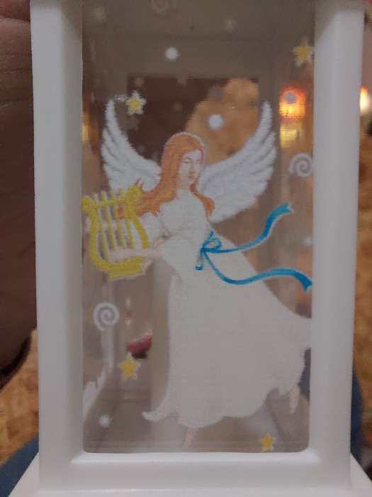 Фотография покупателя товара Светодиодная фигура «Фонарь с ангелом» 5.5 × 13 × 5.5 см, пластик, батарейки AG13х3, свечение тёплое белое - Фото 24