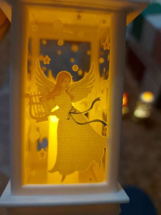 Фотография покупателя товара Светодиодная фигура «Фонарь с Дедом Морозом» 5.5 × 13 × 5.5 см, пластик, батарейки AG13х3, свечение тёплое белое - Фото 23