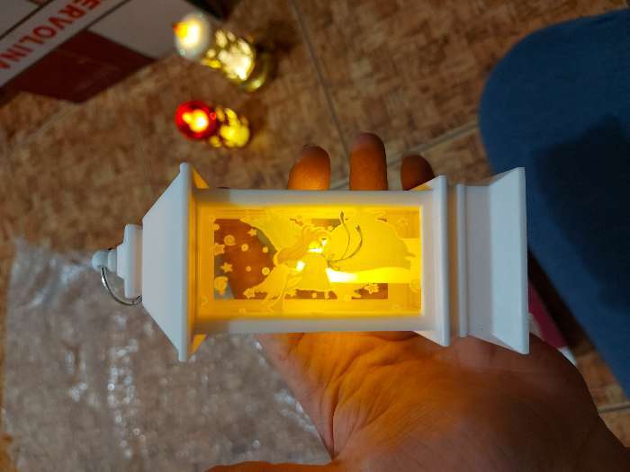Фотография покупателя товара Светодиодная фигура «Фонарь с ангелом» 5.5 × 13 × 5.5 см, пластик, батарейки AG13х3, свечение тёплое белое - Фото 28