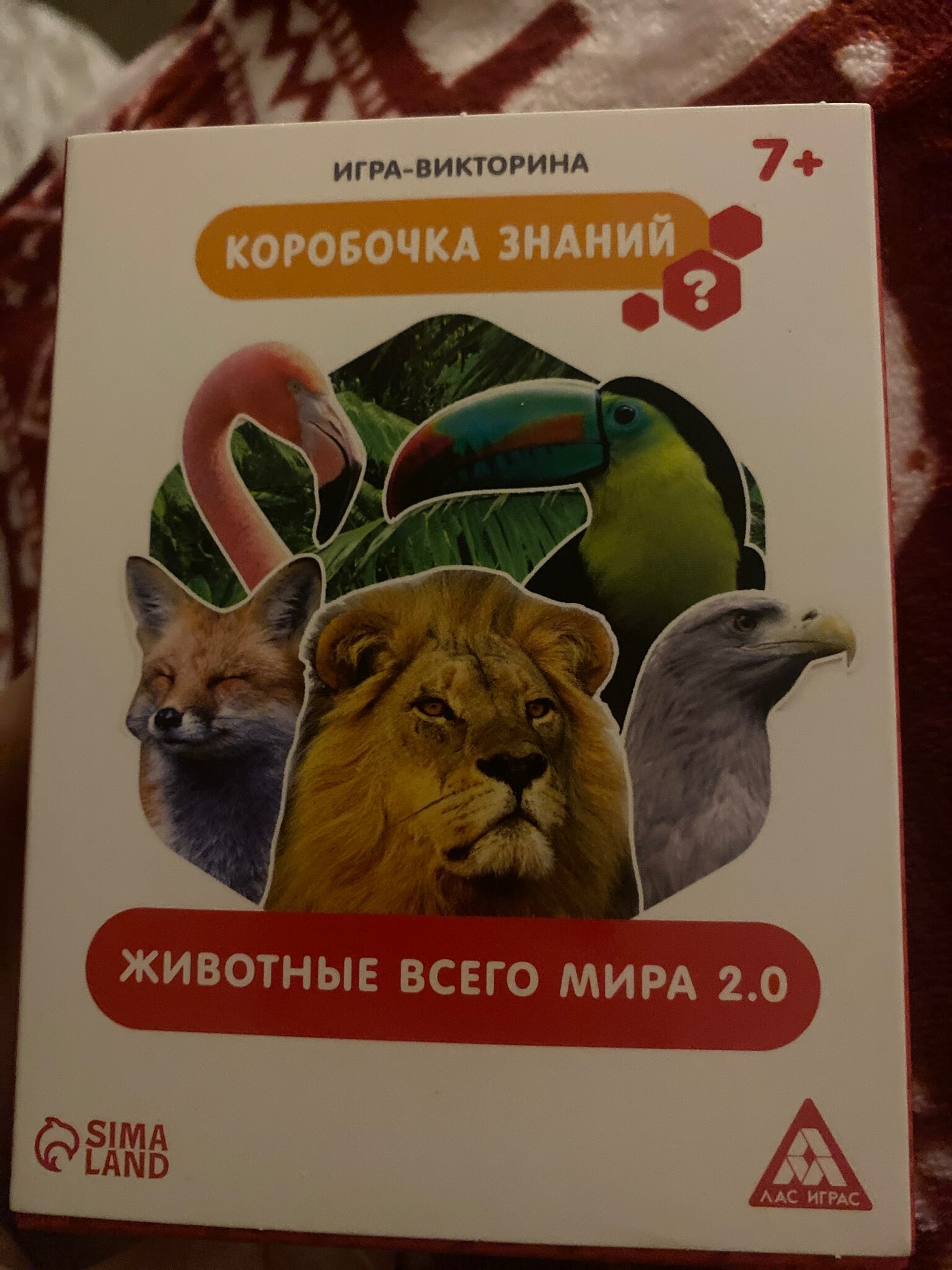 Фотография покупателя товара Настольная игра-викторина «Коробочка знаний. Животные всего мира», 50 карт, кубик, 7+