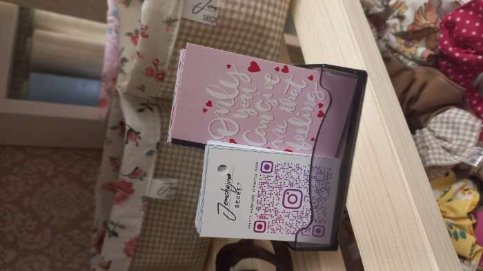 Фотография покупателя товара Подставка для визиток Стамм, тонированная, серая - Фото 1