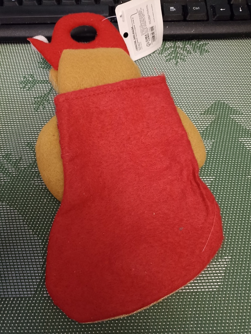 Фотография покупателя товара Носок для подарков "Лосяш с ягодкой" 11х26 см, коричневый - Фото 3