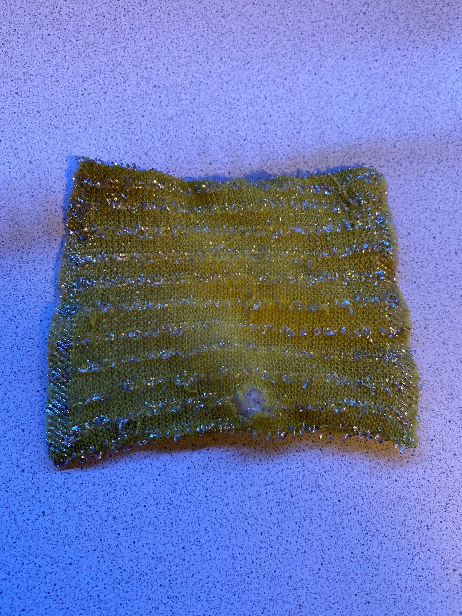 Фотография покупателя товара Губка для мытья посуды со стальной стружкой Доляна, 12×9×1,5 см, цвет МИКС - Фото 1