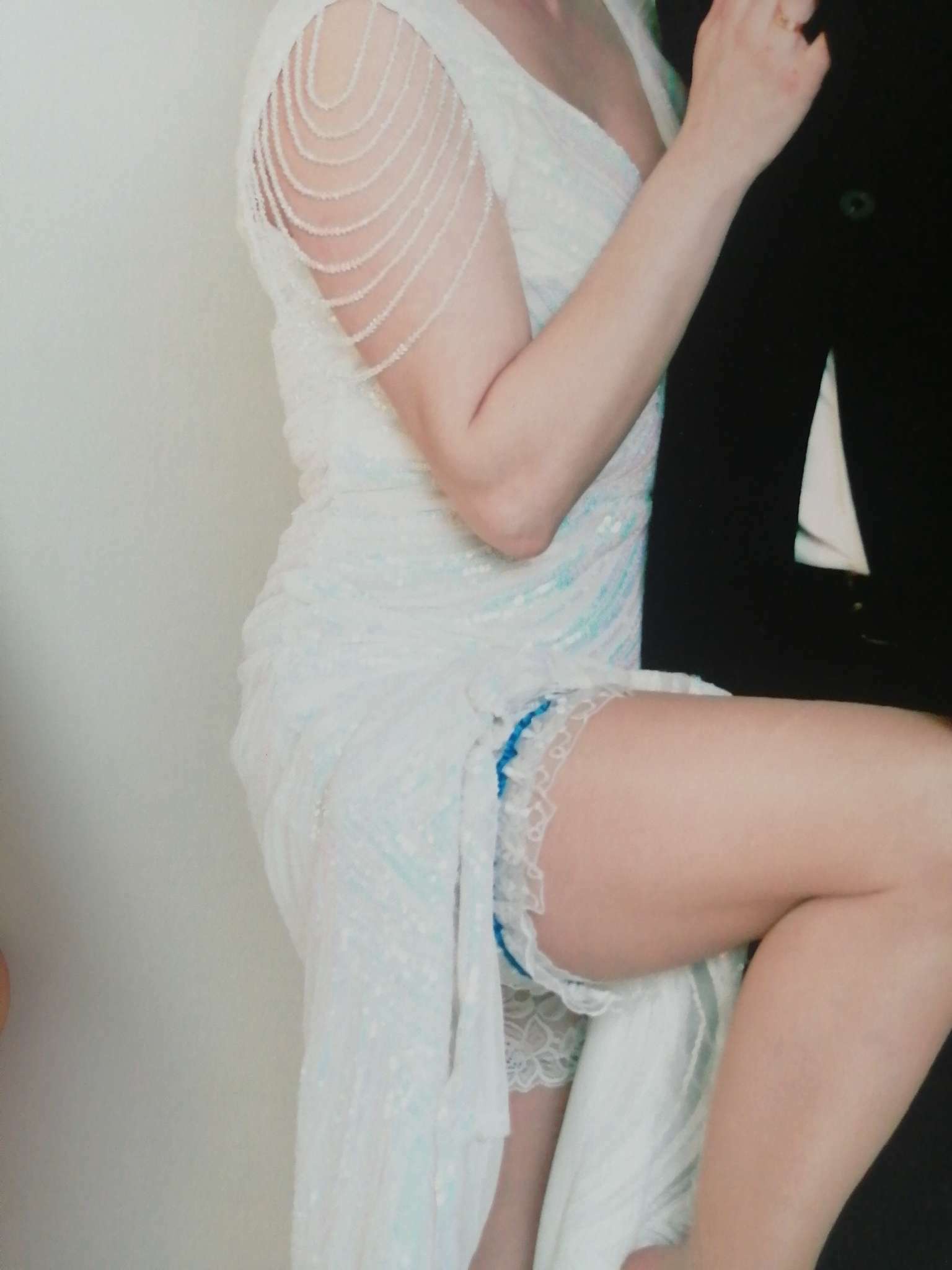 Фотография покупателя товара Подвязка для невесты "Элит", бело-синяя