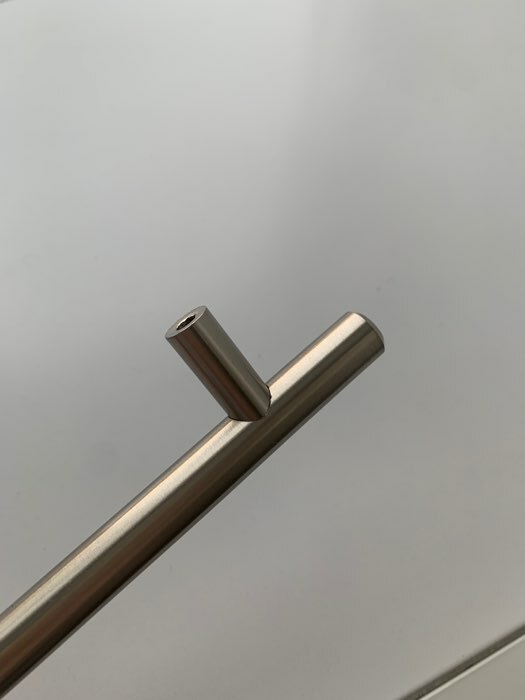 Фотография покупателя товара Ручка-рейлинг, d=12 мм, м/о 128 мм, цвет сатиновый никель - Фото 7