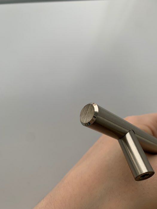 Фотография покупателя товара Ручка-рейлинг, d=12 мм, м/о 128 мм, цвет сатиновый никель - Фото 5
