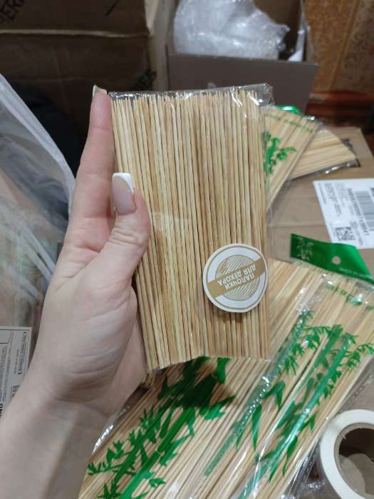 Фотография покупателя товара Набор деревянных палочек для декора 100 шт 1х9х20 см - Фото 1