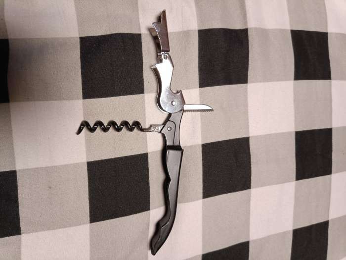Фотография покупателя товара Набор туриста "Тайга" 3в1: нож, штопор, открывалка - Фото 3