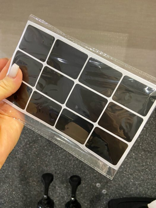 Фотография покупателя товара Наклейки водонепроницаемые, набор листов 5 шт., меловой маркер, размер 1 наклейки — 40 × 60 мм - Фото 4