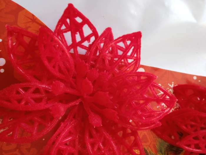 Фотография покупателя товара Украшение ёлочное "Резной цветок" (набор 6 шт) 7 см, красный - Фото 26