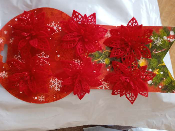 Фотография покупателя товара Украшение ёлочное "Резной цветок" (набор 6 шт) 7 см, красный - Фото 28
