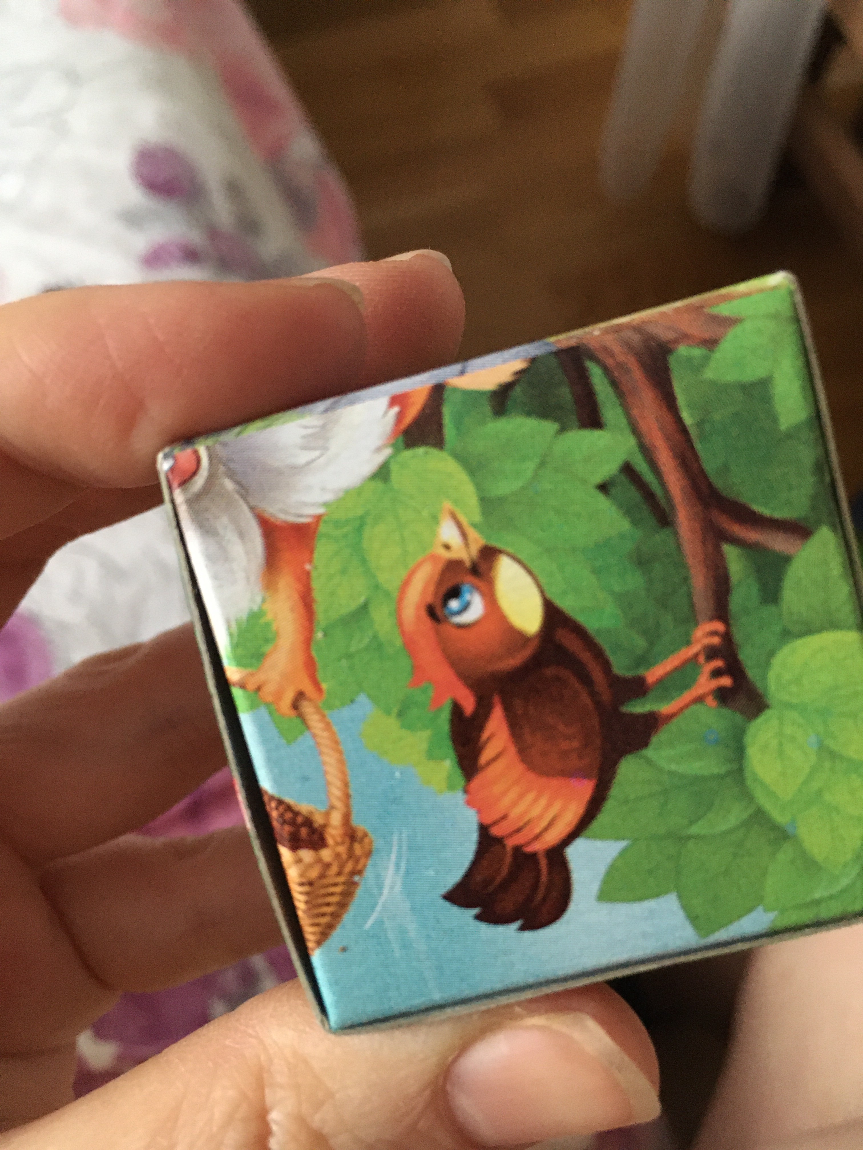 Фотография покупателя товара Кубики «Лесные животные» картон, 4 штуки, по методике Монтессори