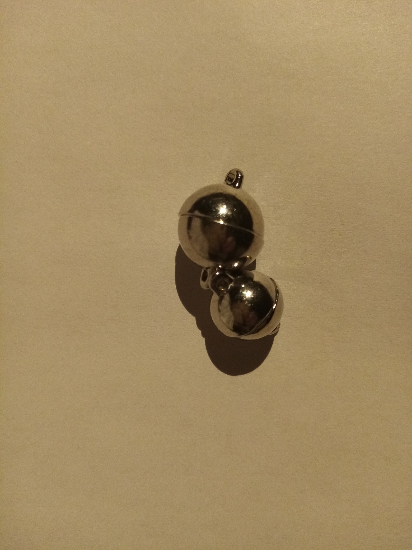 Фотография покупателя товара Замок-концевик магнитный 16 х 10 мм, петель=1,2 мм, шарик, цвет серебро