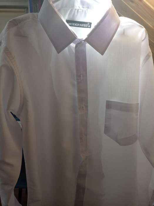 Фотография покупателя товара Рубашка для мальчика, цвет белый , рост 134 см - Фото 4