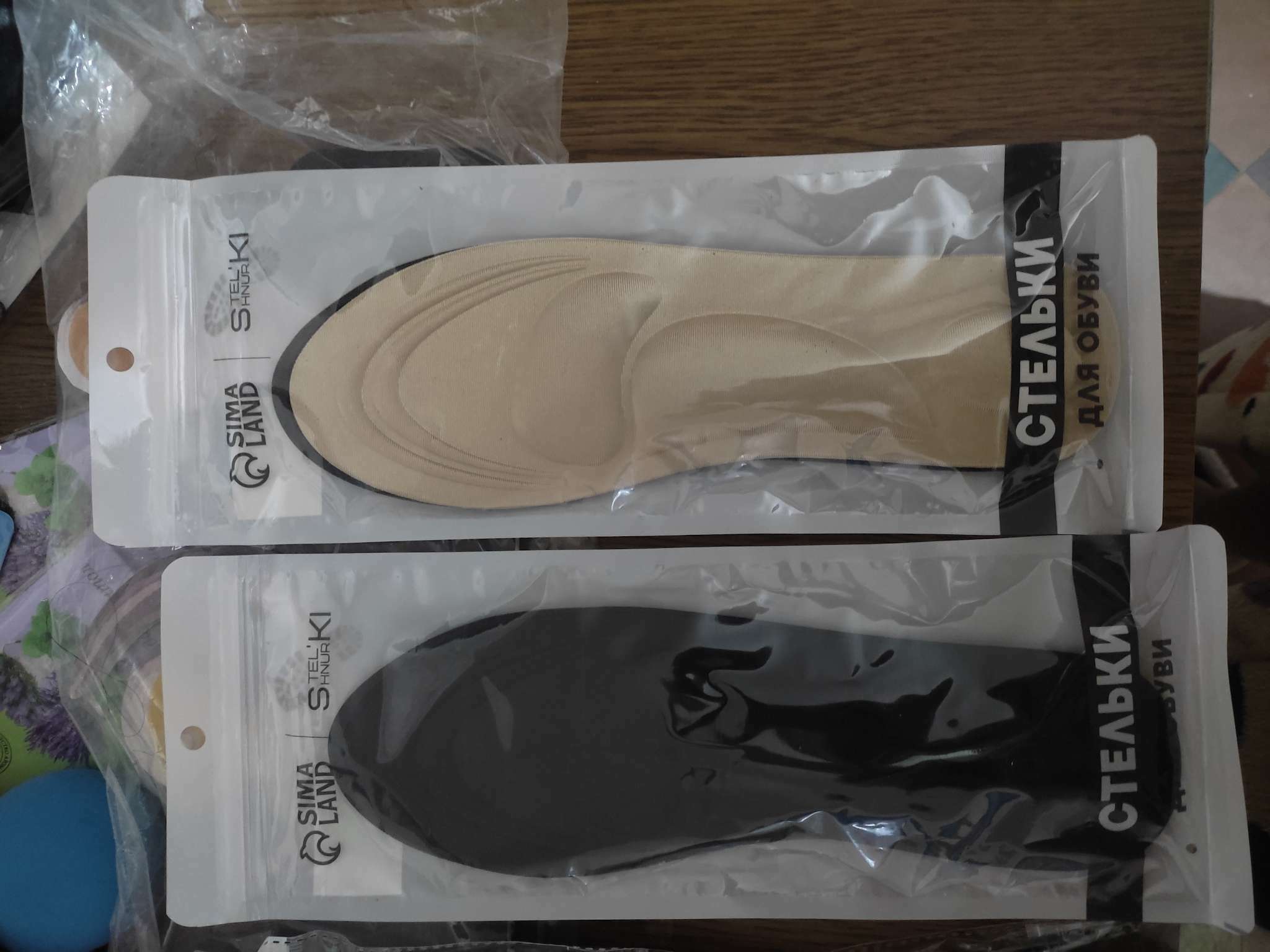 Фотография покупателя товара Стельки для обуви, универсальные, амортизирующие, р-р RU до 40 (р-р Пр-ля до 40), 26 см, пара, цвет МИКС