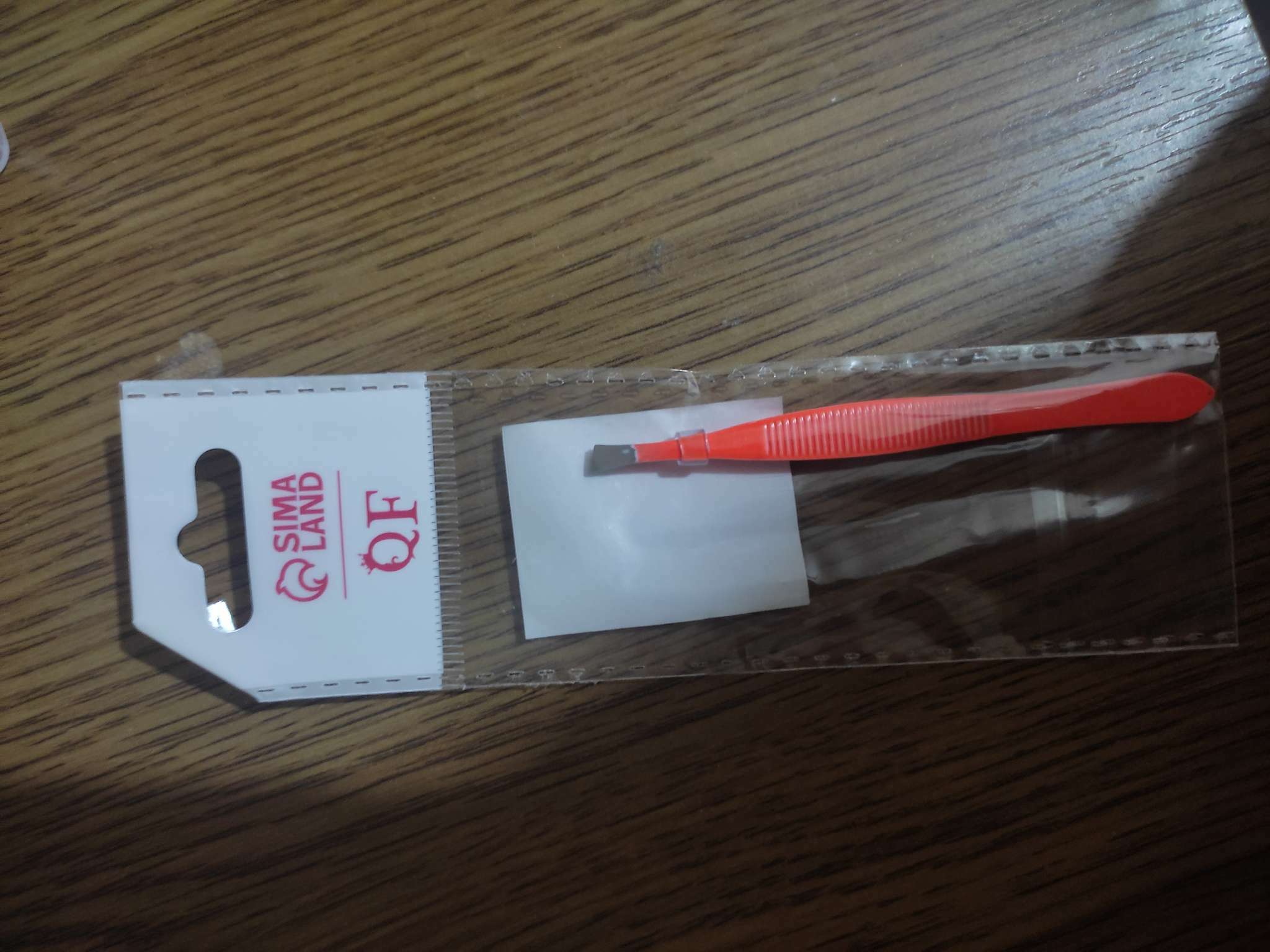 Фотография покупателя товара Пинцет скошенный, узкий, 9 см, МИКС - Фото 2