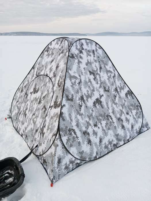 Фотография покупателя товара Палатка самораскрывающаяся, 200х200х170 см, зимняя, трёхслойная - Фото 14