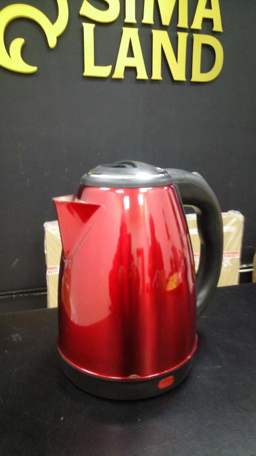 Фотография покупателя товара Чайник электрический Luazon LSK-1804, металл, 1.8 л, 1500 Вт, красный - Фото 4