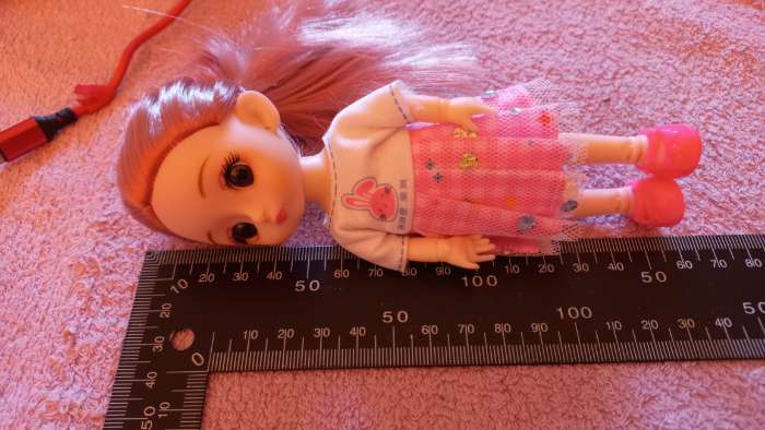 Фотография покупателя товара Кукла модная шарнирная «Мика» в платье, МИКС - Фото 3