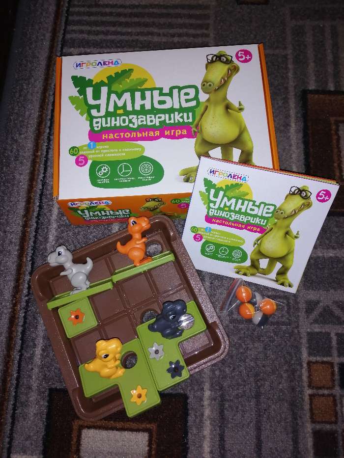 Фотография покупателя товара Настольная игра «Умные динозаврики» - Фото 2