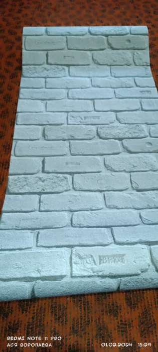 Фотография покупателя товара Бумажные обои «Кирпичи 301-07», 0.53×10.05 м, бежевый/коричневый/серый - Фото 5