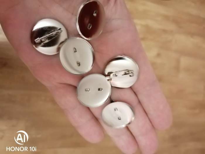 Фотография покупателя товара Основа для броши с круглым основанием СМ-367, (набор 5 шт.) 23 мм, цвет серебро - Фото 1