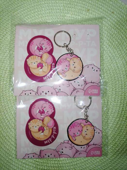 Фотография покупателя товара Магнит на холодильник и брелок «Мур-мур. 8 Марта», набор 2 предмета - Фото 1