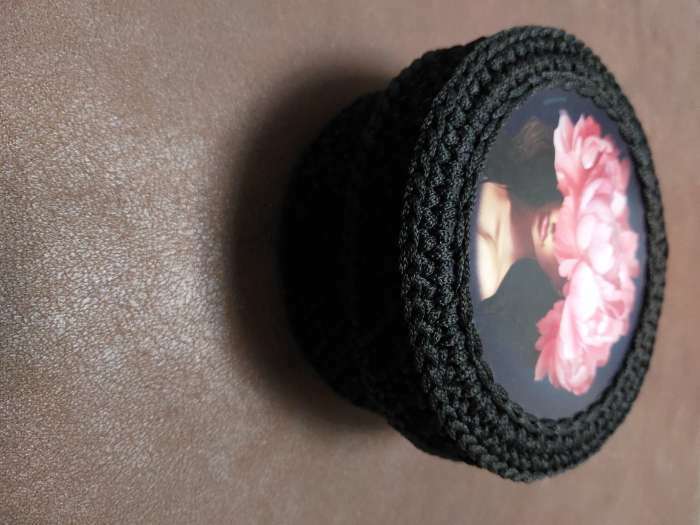 Фотография покупателя товара Донышки для вязания 2 в 1 «Девушка с пионом», круг 15 см, хдф 3 мм
