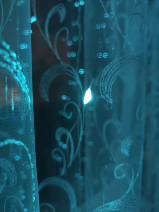 Фотография покупателя товара Гирлянда «Занавес» 2.8 × 3 м роса на крючках, с пультом, IP20, серебристая нить, 300 LED, свечение аквамарин, 8 режимов, USB - Фото 2