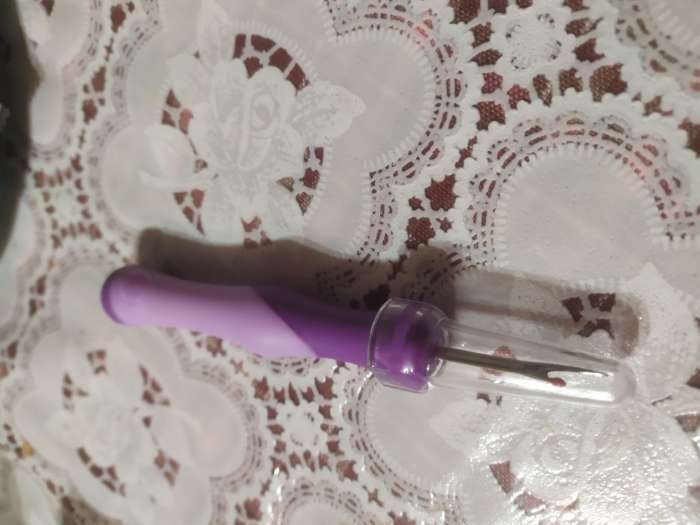 Фотография покупателя товара Вспарыватель с прорезиненной ручкой, 13 см, цвет фиолетовый - Фото 2