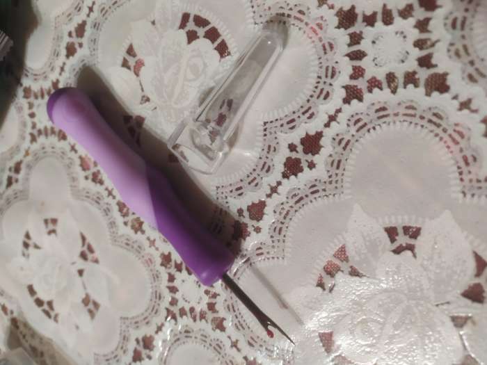 Фотография покупателя товара Вспарыватель с прорезиненной ручкой, 13 см, цвет фиолетовый - Фото 1