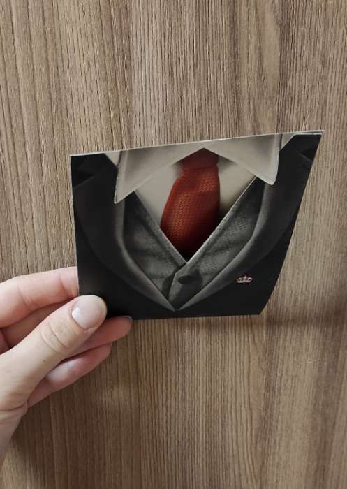 Фотография покупателя товара Открытка‒конверт для денег формовой «Красный галстук», 12 х 16 см - Фото 4