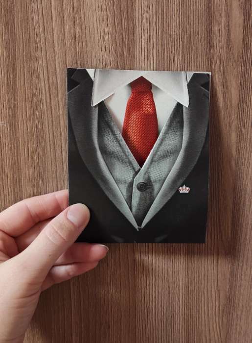 Фотография покупателя товара Открытка‒конверт для денег формовой «Красный галстук», 12 х 16 см - Фото 3