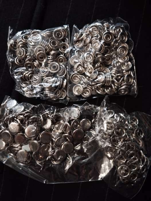 Фотография покупателя товара Кнопка рубашечная, закрытая, d = 9,5 мм, цвет серебряный