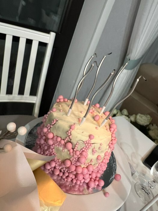 Фотография покупателя товара Свечи для торта витые "Серпантин" 6  шт, 12 см, коктейльные, небесно-голубые - Фото 29