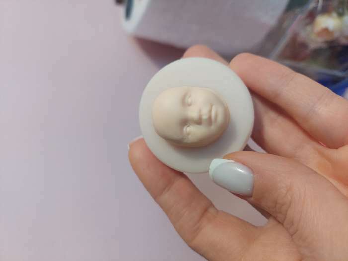 Фотография покупателя товара Молд силикон "Лицо младенца" №6 2,7х2х1 см