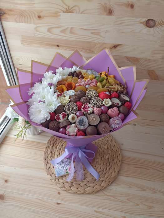 Фотография покупателя товара Пленка для цветов и букетов «Бронзовая полоса», тиффани, 57×57±1 см - Фото 10