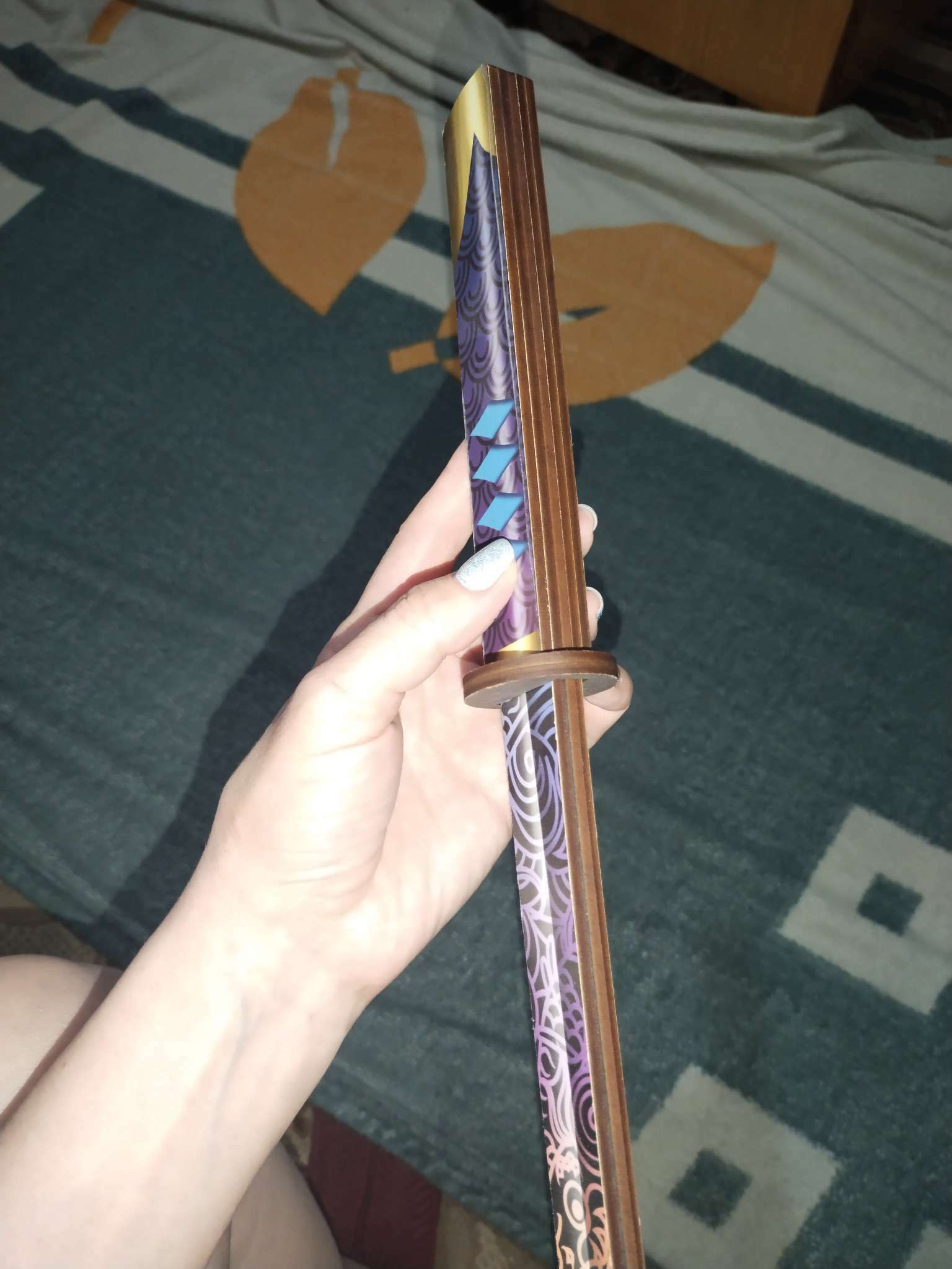 Фотография покупателя товара Сувенирное деревянное оружие «Катана аниме», длина 65 см - Фото 1