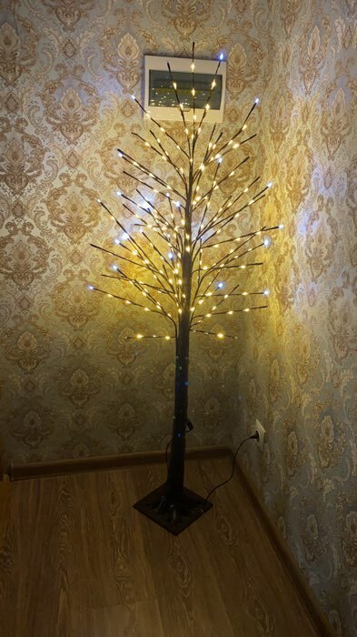 Фотография покупателя товара Светодиодное дерево 1.5 м, 224 LED, мерцание, 220 В, свечение белое - Фото 26