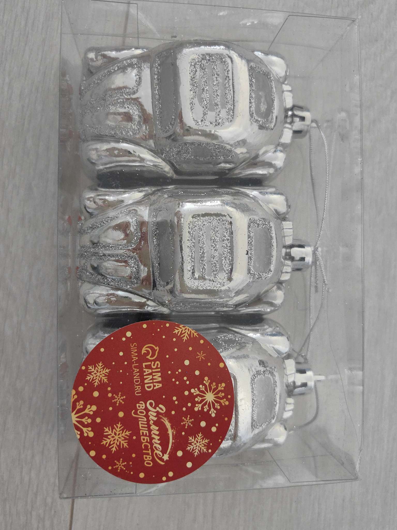 Фотография покупателя товара Набор украшений пластик 3 шт "Автолегенда" 7,5х4 см, серебро