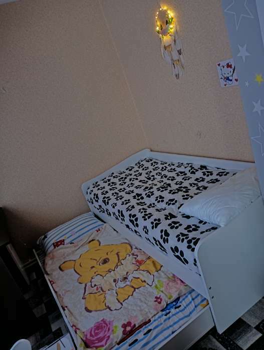 Фотография покупателя товара Кровать детская выдвижная Polini kids Fun 4200, белый - Фото 1