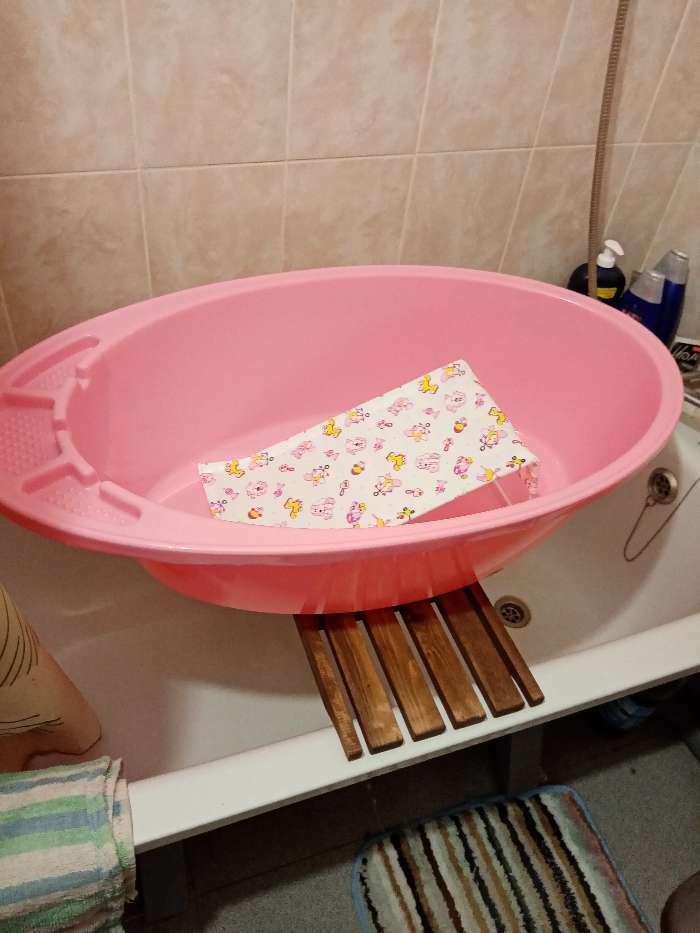 Фотография покупателя товара Ванночка детская 90 см., цвет МИКС для девочки (жёлтый, розовый, красный)