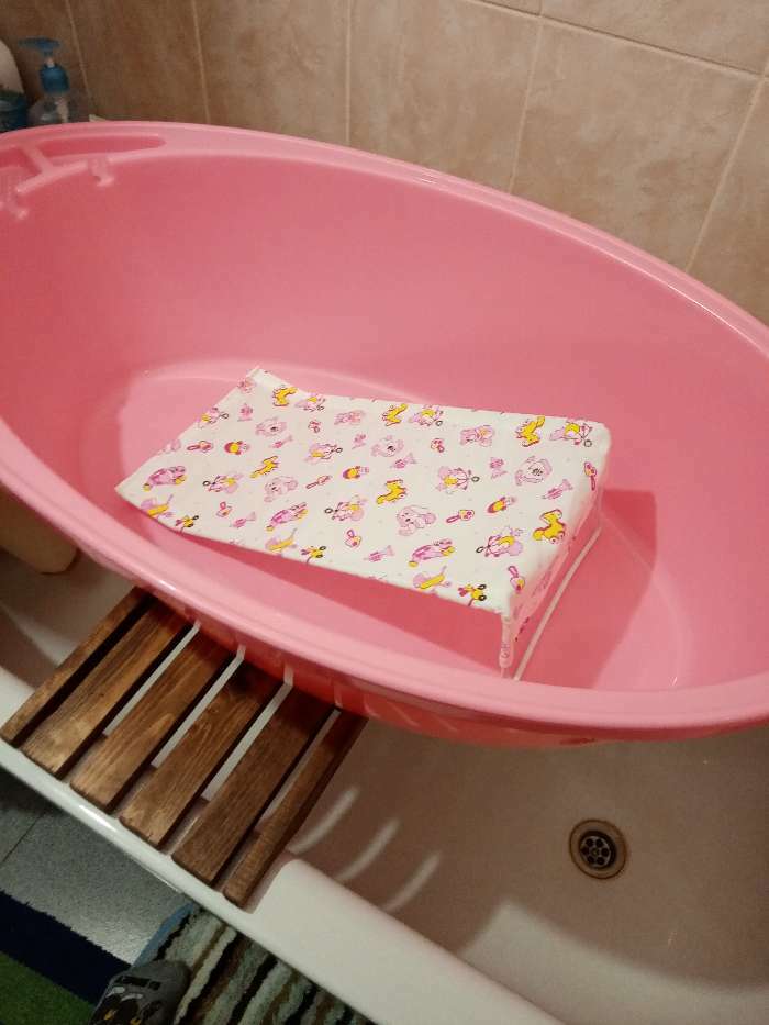 Фотография покупателя товара Ванночка детская 90 см., цвет МИКС для девочки (жёлтый, розовый, красный) - Фото 4