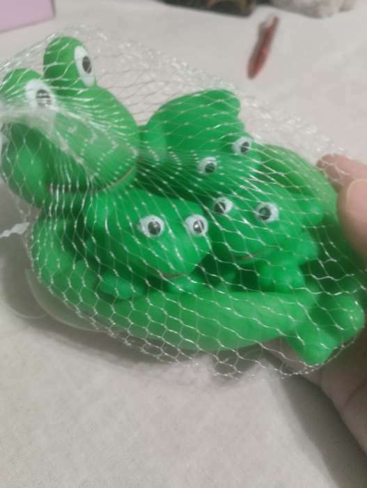 Фотография покупателя товара Набор резиновых игрушек для ванны «Мыльница: Лягушка», 14 см, с пищалкой, 4 шт, Крошка Я