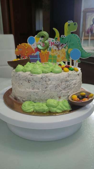 Фотография покупателя товара Украшение для торта «С днём рождения. Динозавры» - Фото 3