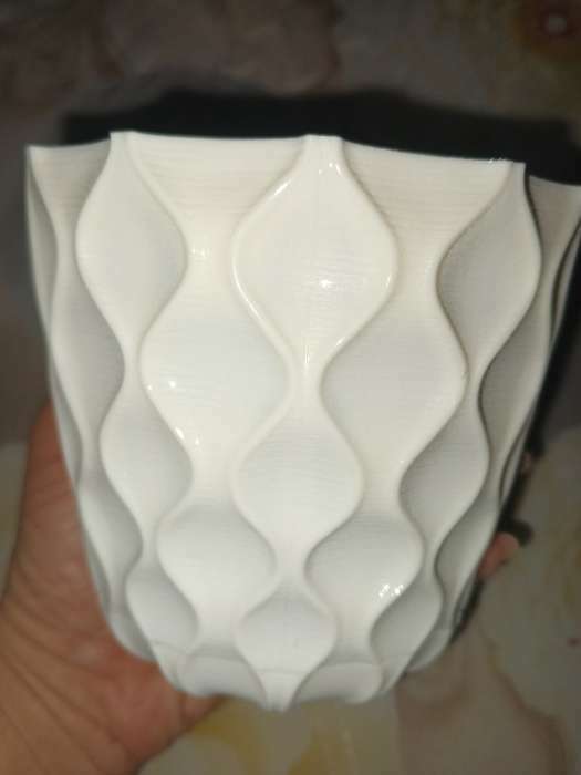 Фотография покупателя товара Горшок для цветов с поддоном «Wave», 2.5 л, d=17.5 см, серый - Фото 5