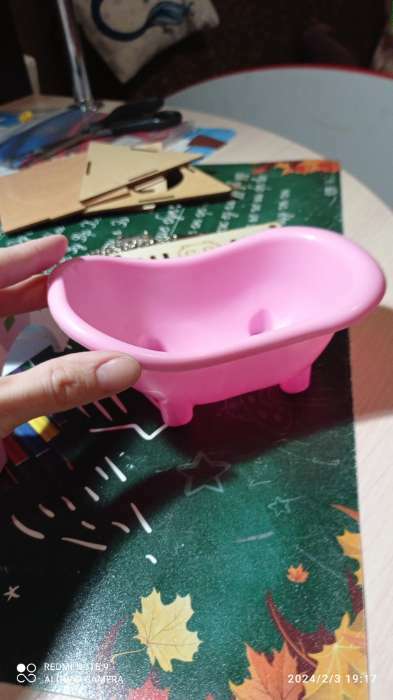 Фотография покупателя товара Ванночка для хомяков, 15,5 х 8,5 см, розовая - Фото 3