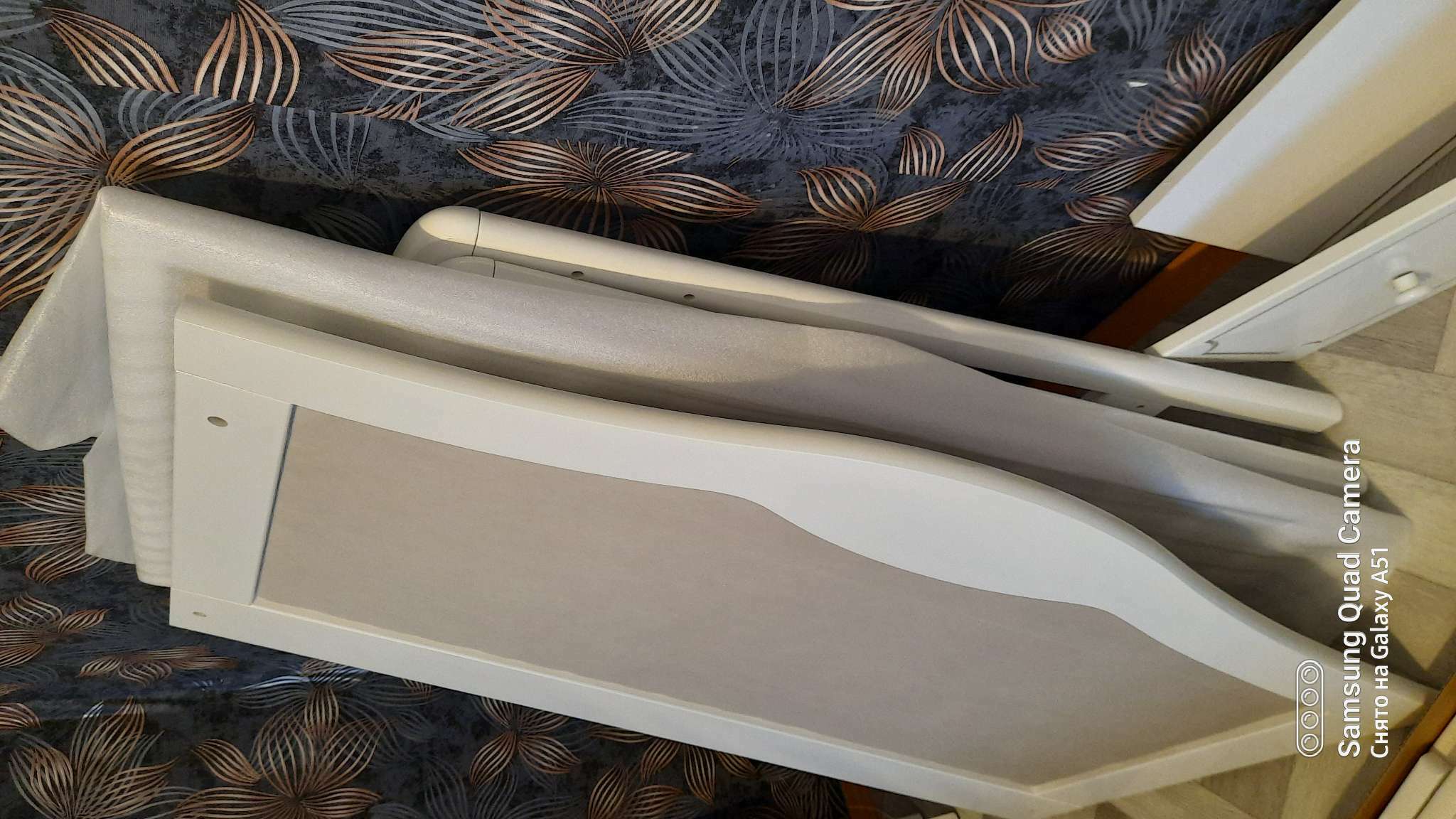 Фотография покупателя товара Кроватка «Антел» Alita-777, универсальный маятник, ящик, цвет белый - Фото 3